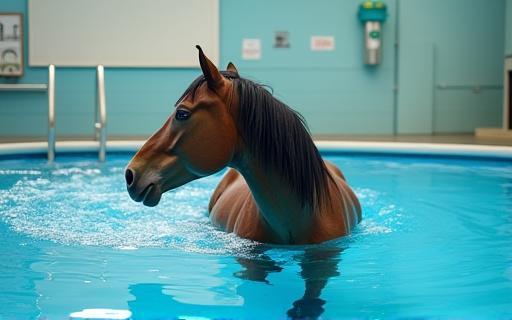 Equine hydrotherapy pool.